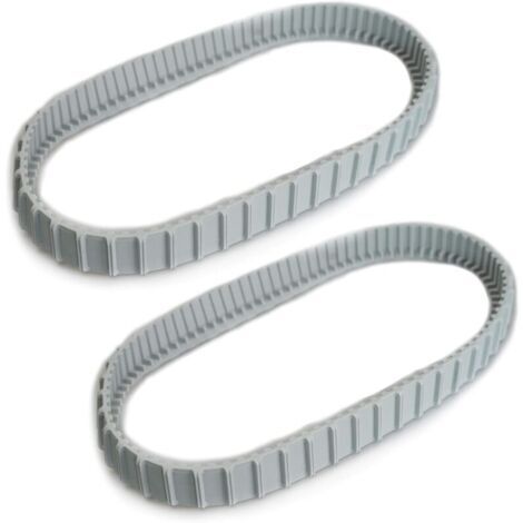 Lot de 2 chenilles grises de rechange pour robots nettoyeurs de piscine Maytronics Dolphin (référence : 9983152-R2)