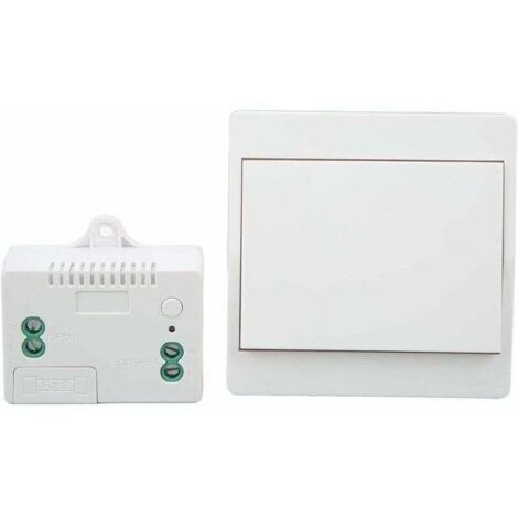 Interrupteur sans fil autoalimenté, sans pile, télécommande sans fil pour les lumières et appareils électriques, étanche et sûr, pouvant être installé directement dans une salle de bain, etc. (1 To 1) (1/4)