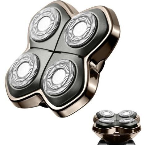 Tête de rasoir électrique de rechange et lame de rasoir pour tête chauve pour hommes/femmes Lame de rechange compatible avec Pitbull Skull Shaver PRO 4, Butterfly Kiss PRO et Palm Shavers (1/4)