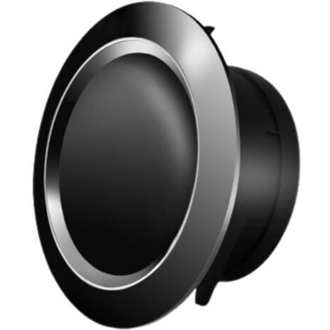 Grille de ventilation, version disque rond, pour cuisines, salles de bains, pour ouvertures de 200 mm de diamètre, noire