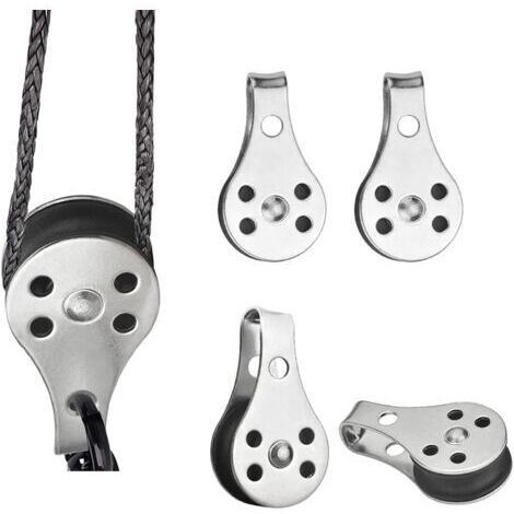 4 Pièces Bloc de Poulie à Goupille Marine, Poulie de Bateau Marine Bloque, Poulie de Levage Acier Inoxydable, Poulie Simple en Acier Inoxydable, pour Les Grands Kayaks, Canoës, Usines, Bâtiments, Etc (1/5)