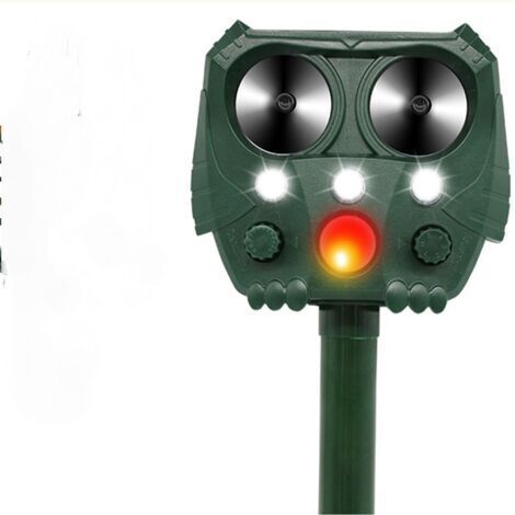 Répulsif à ultrason solaire anti insecte, modèle hibou. (1/4)
