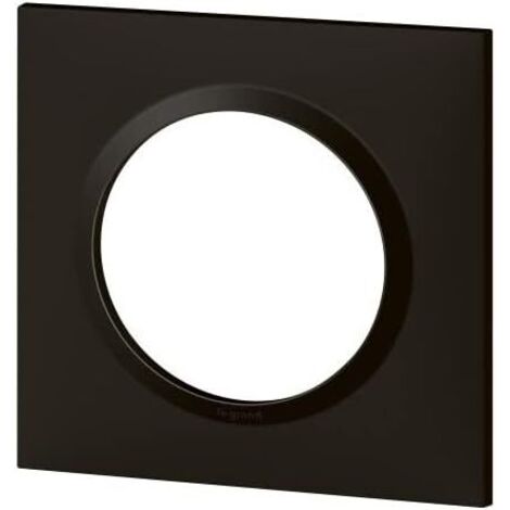 1 panneau carré pour prises et interrupteurs décoratifs - noir velours