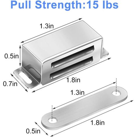 Aimant de Placard Haidibosi TF199 10 Pièces Inox 45mm Vis Maison Cuisine Moderne (1/4)