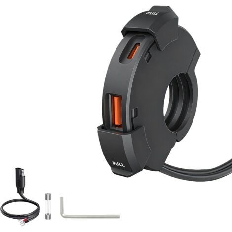 Chargeur USB Moto WUPP CS-1944C1 48W QC3.0 PD3.0 IP65 12-24V Nylon Telephone USB C (1/4)