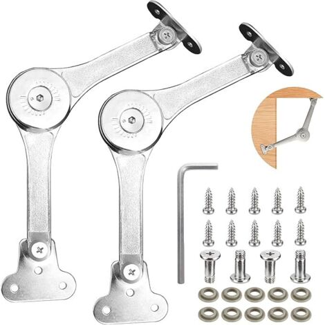 Support Charnière Relevable TBJ tbj-090A 2 Pièces Zinc Allié 180° Maison Meuble Cuisine Bricolage (1/4)