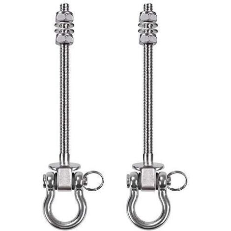 Supports de balançoire robustes NKU, capacité de charge de 1 800 livres, lot de deux, dimensions : 9,25 pouces × 3,1/10 pouces, adaptés aux poutres en bois ou en acier, aux hamacs de yoga et aux sacs (1/4)