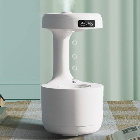 Humidificateur à goutte d'eau « Anti-gravité » Brume fraîche 800 ml et effets visuels de circulation d'eau Décoration d'intérieur, chambres, bureaux et espaces esthétiques (1/5)