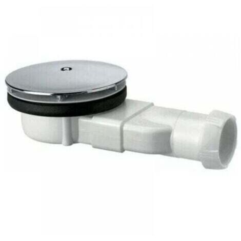 Bonde de douche extra-plate dôme ABS 30720138 pour receveur Ø90 mm, blanc