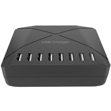 Station de Charge USB 8 Ports 40W Hub Chargeur Intelligent PC Anti-feu Smartphones Tablettes MP3 MP4 Caméras Drones Bluetooth (1/4)