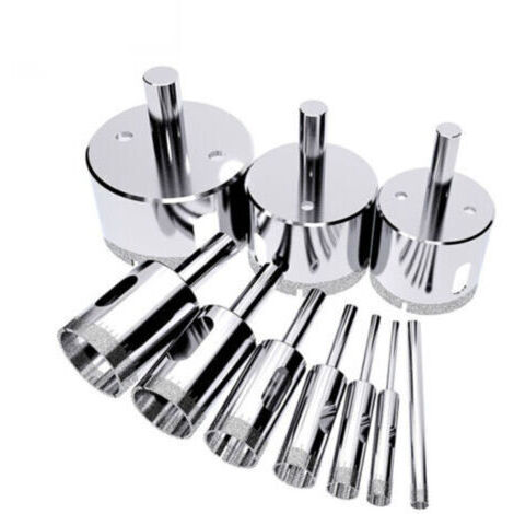 10 Pcs ensemble de scie-cloche diamantée 6-50mm pour verre, porcelaine, céramique, granit (1/4)