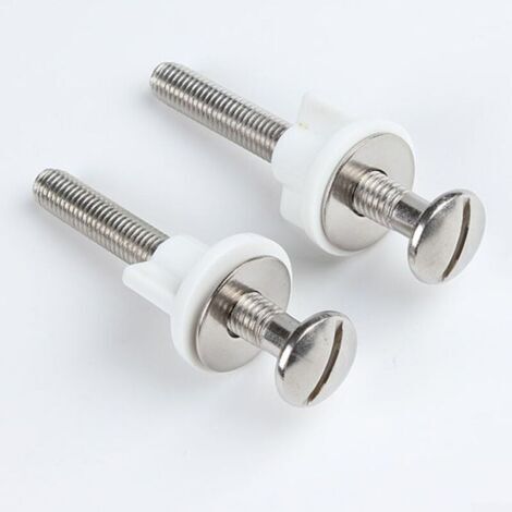 Kit de fixation pour abattant WC M8 75 mm avec écrous, rondelles et vis inox (1/4)