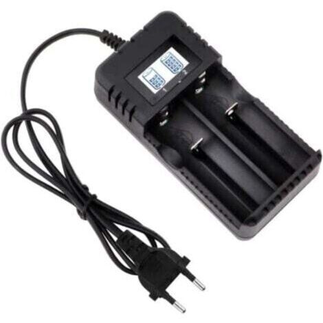 Chargeur de Batterie 18650 Universel Intelligent à 2 Fentes avec Ecran LCD - Compatible Li-Ion 3,7V et Protecteurs Sécurité (1/4)