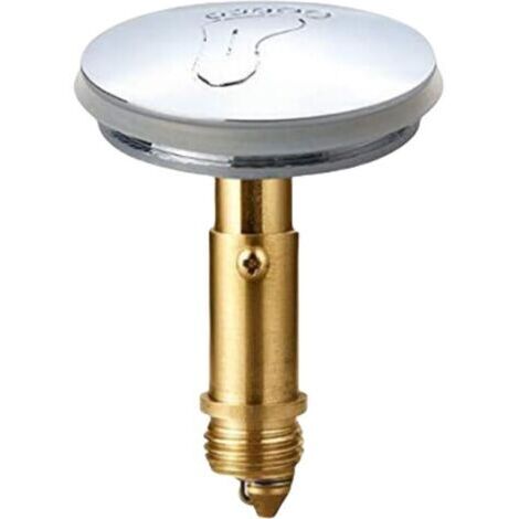 Bonde Clic-Clac Pop-Up 43 mm - Chrome - Avec Double Joint Imperméable - Pour Lavabo, Douche et Baignoire - Laiton Massif Plaqué Chrome (1/4)