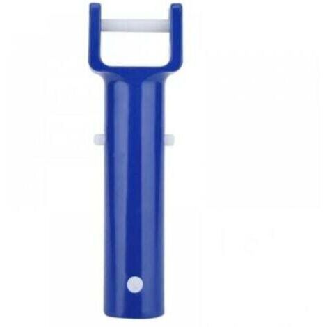 V-Clip pour Nettoyage de Piscine - Accessoire V-Shape Bleu ABS Haute Qualité, Compatible Embouts Aspirateur et Perches Télescopiques Standard (1/4)