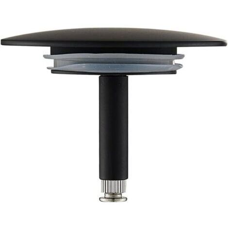 Bouchon Pop-Up Baignoire/Lavabo Cuivre 70mm Noir Mat - Économique Résistant Anti-Blocage