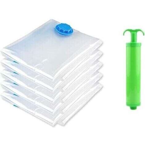 Sacs de rangement sous vide 8PCS - 60x40cm Réutilisables Transparents - Sacs Compression pour Vêtements, Literie, Voyage