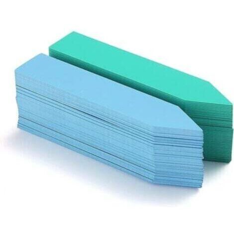 Étiquettes de jardin PVC imperméables 10x2 cm, 2 couleurs bleu et vert pour identifier facilement vos plantes (1/4)