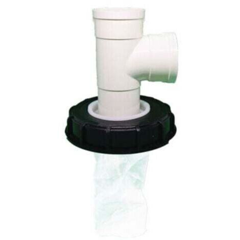 Couvercle avec Filtre pour Réservoir IBC 1000L 165mm Nylon Lavable Té Vertical (1/4)