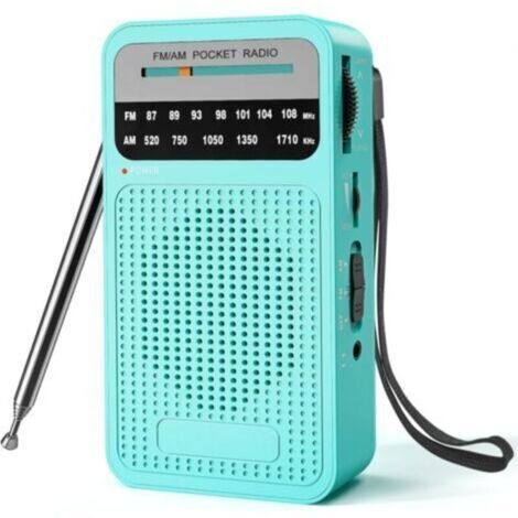 Radio AM/FM à Pile de Poche DSP, Radio Transistor Portable avec Antenne Longue et Bouton Tuner Grand pour Personnes Âgées et Voyage, 16.5 Pouces, 2 Piles AA (1/4)
