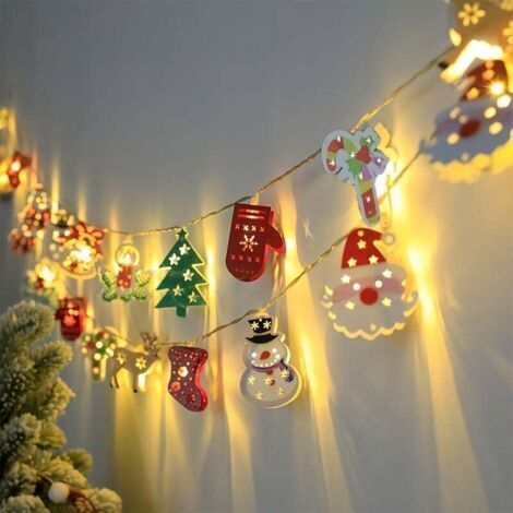 Guirlande lumineuse LED de Noël de 1,5 m, alimentée par piles (piles non incluses), 10 LED, pour la maison, les fêtes et la décoration du sapin. Caractéristiques: température de la guirlande lumineuse (1/4)