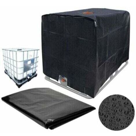 Bâche Réservoir IBC pour Conteneur IBC 1000L - 116 x 100 x 120 cm, Oxford Haute Densité, Noir (1 Pièce) (1/4)