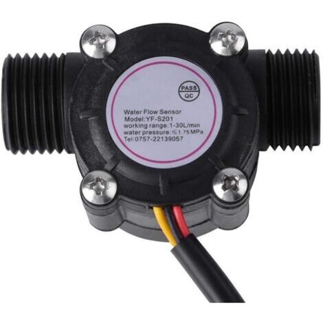 Capteur de Débit d'eau G1/2 Haute Précision, Compteur et Commutateur 1-30L/min, Robinet Acier Inoxydable Joint Étanche Anti-Fuite Performance Stable