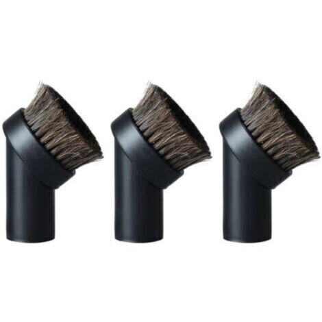 Lot de 3 brosses à poussière rondes pour aspirateur 32mm en crin de cheval (1/4)