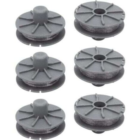 Bobine de fil pour Gardena 5307-20 - 1.65mm x 6.1m - Recharge Compatible Easycut, ComfortCut, PowerCut (6 Bobines ABS) (1/4)