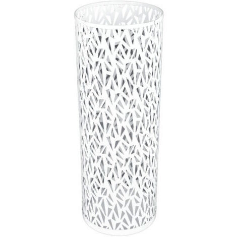 Porte-parapluie ComfortXL 23x15 cm - Rond métal blanc ajouré résistant rustique - Bureau entrée maison (1/4)