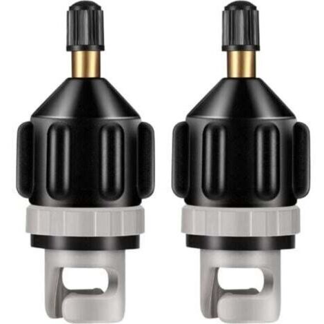 Adaptateur pompe à air 2 pièces pour kayak gonflable, SUP, paddleboard - Convertisseur de valve haute pression, robuste plastique/métal (1/4)