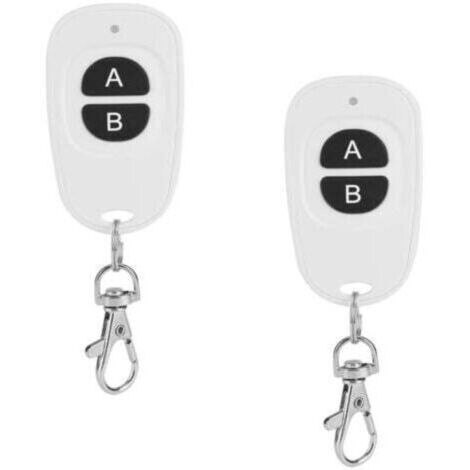 Télécommande Universelle Garage/Portail 433MHz EV1527 2 Canaux, 50m Portée (Lot de 2) (1/4)