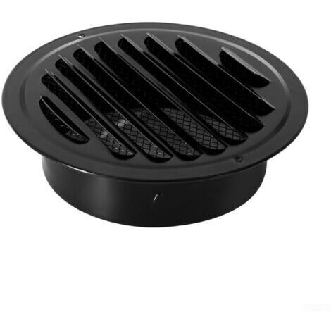 Grille de ventilation 100 mm en acier inoxydable, modèle pour canal mural extérieur (1/4)