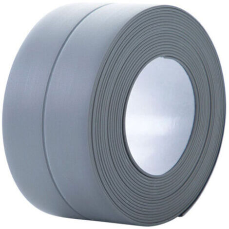 Ruban d'étanchéité PVC 22 mm x 3.2 m - Gris - Imperméable et anti-moisissure - 1 pièce - Pour cuisine et salle de bain