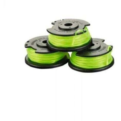 Bobines Fil Torsadé pour Coupe-Bordures Ryobi RLT36/RLT36C33/RLT36B33 - Lot de 3 Bobines Simple Fil 2mm pour Batterie RAC143