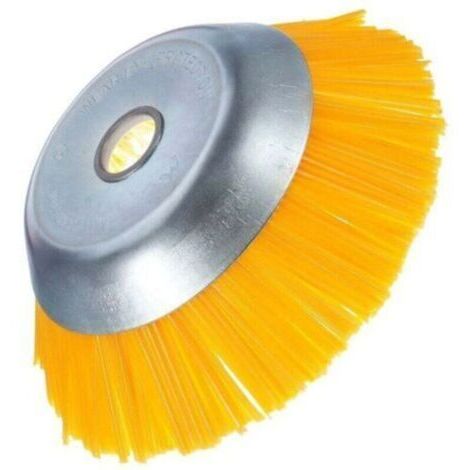 Brosse en nylon 200 mm x 25,4 mm - Brosse ronde universelle pour débroussailleuse - Durable et efficace contre mauvaises herbes et mousse (1/4)