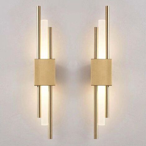 Applique Murale LED 2PCS – Luminaire Intérieur Design Blanc Chaud/Neutre/Froid (3000K-6000K) – Lampe de Chevet Longue – Veilleuse LED