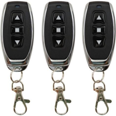 Télécommande Porte-Clés 433MHz EV1527Code 3 Boutons - 3X Sans Fil, Contrôle à 30m avec Transmission Stable (1/4)