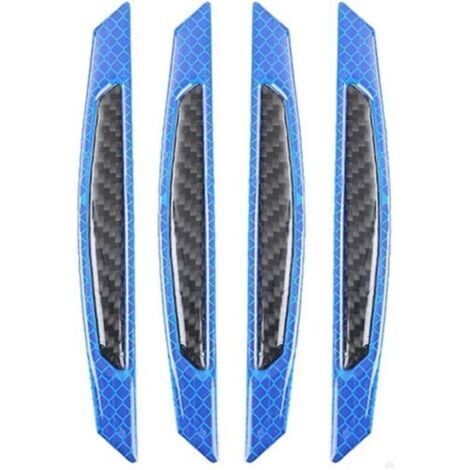 Lot de 4 Bandes Réfléchissantes Anti-Collision Porte Voiture Bleu 16.8cm - Protection Nid Abeille 3D Étanches Universelles Sécurité Conduite (1/4)