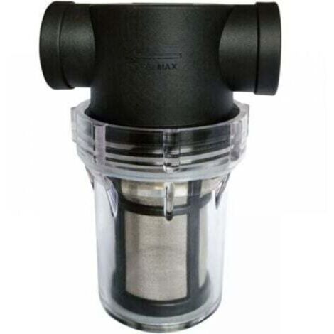 Préfiltre Pompe Garden Filtre à tuyaux de 4 pouces avec filtre en acier inoxydable de 80 mesh
