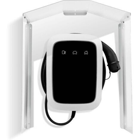 Auvent pour borne de recharge en aluminium résistant aux intempéries - Protection UV & intempéries - Dimensions 45x40x20 cm - Installation facile