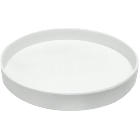Soucoupe céramique blanche 18 cm Diamètre extérieur, pour pots d'intérieur et extérieur