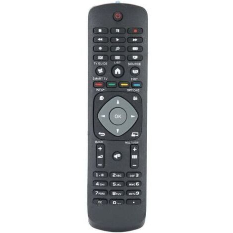 Télécommande universelle Philips LCD/LED/Plasma, Noir Plastique, 2 piles AAA, Distance 8m (1/4)