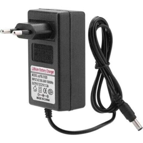 Adaptateur d'alimentation pour batteries Li-ion (AC 100-240V, DC 21V 2A) (1/4)