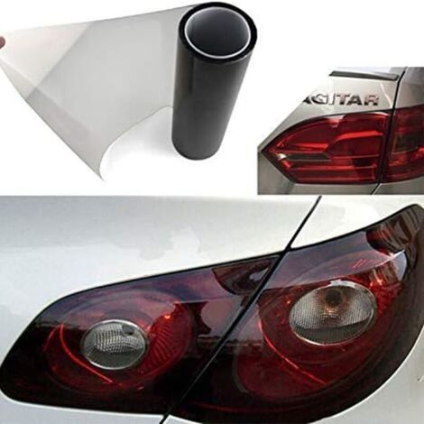 Film pour phares imperméable 200x30cm - Film de protection en PVC noir brillant pour tous phares de voiture