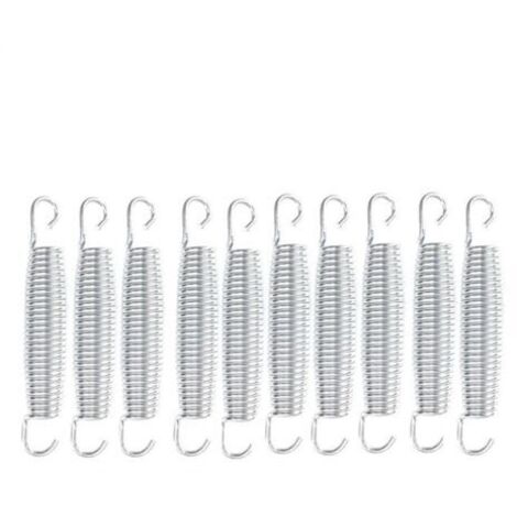 [Set de 10 ressorts de trampoline] Lot de 10 ressorts en acier galvanisé haute qualité - Installation facile et durable (1/4)