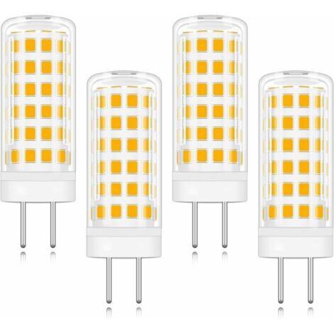 Lot de 4 ampoules LED GY6.35 9W blanc chaud 3000K équivalent halogène 90W, 900 lumens, classe A+.