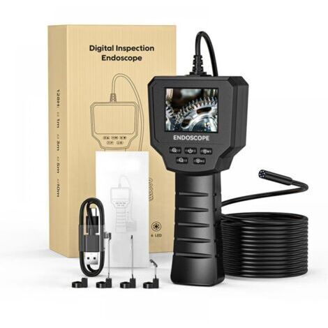 Caméra d'inspection endoscopique Qimic P10 2,4 Pouces 1440P HD avec 6 LED IP67 Câble 5M (1/4)