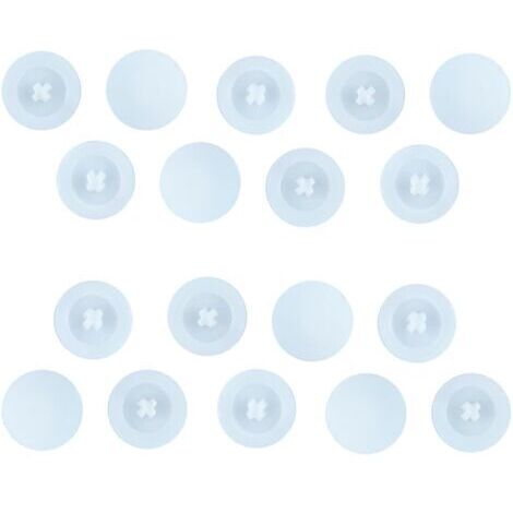 50 Pièces Capuchons à Vis Blanc PP 12mm - Cache-Vis Décoratifs Anti-Rouille pour Meubles (1/5)