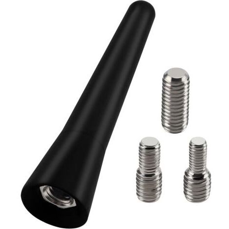 Antenne radio auto court, Mini universelle FM/AM 6,5 cm, montage simple sans outils, 3 vis M4/M5/M6 incluses (1/5)